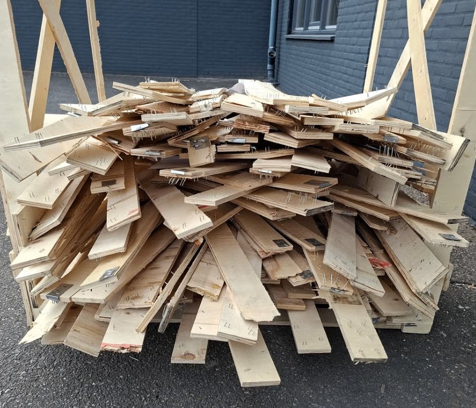 Houten latten multiplex brandhout resthout