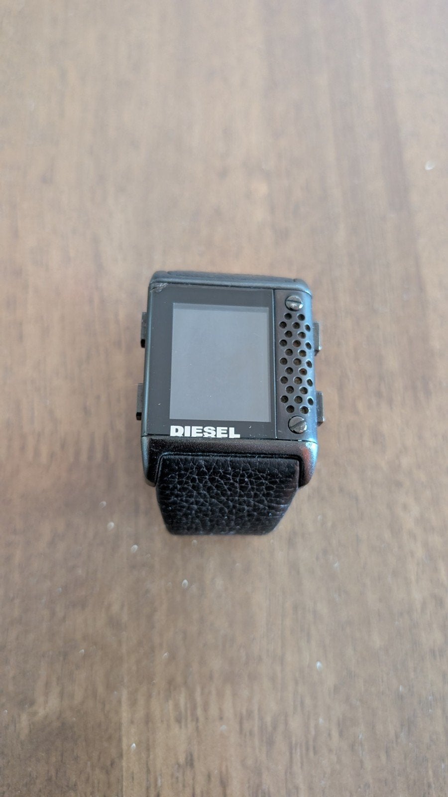 Diesel horloge zwart - staal met leren band, Overige merken, Staal, Polshorloge, Ophalen of Verzenden