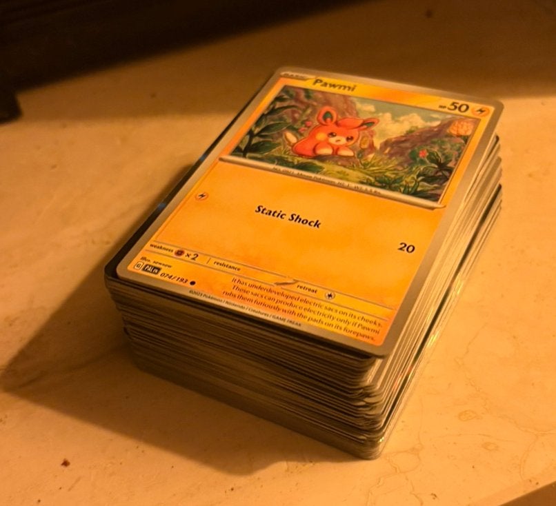 Bulk +/- 80 kaarten - Paldea Evolved - Pokémon, Ophalen of Verzenden, Zo goed als nieuw, Meerdere kaarten