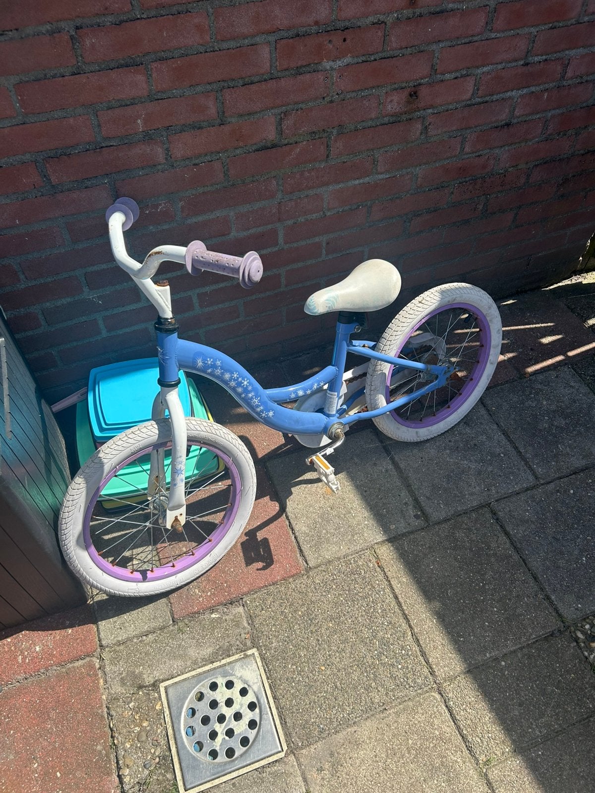 Frozen fietsje 16 inch, Ophalen, Zo goed als nieuw, 16 tot 20 inch