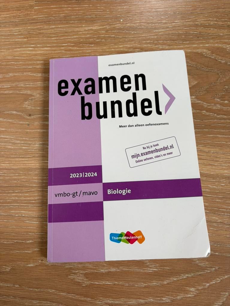 Examenbundel biologie, 2023-2024, vmbo-gt/mavo, Ophalen of Verzenden, Zo goed als nieuw, VMBO, Biologie