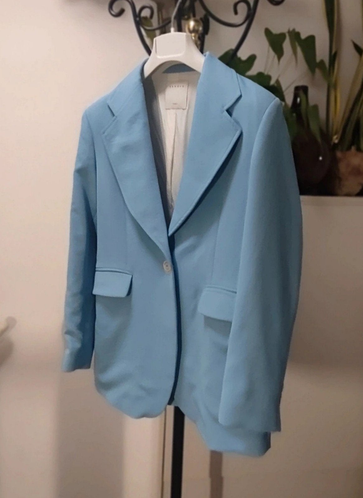 Sandro Paris Lichtblauwe Blazer - Maat M, Kleding | Dames, Maat 38/40 (M), Blauw, Sandro, Ophalen of Verzenden