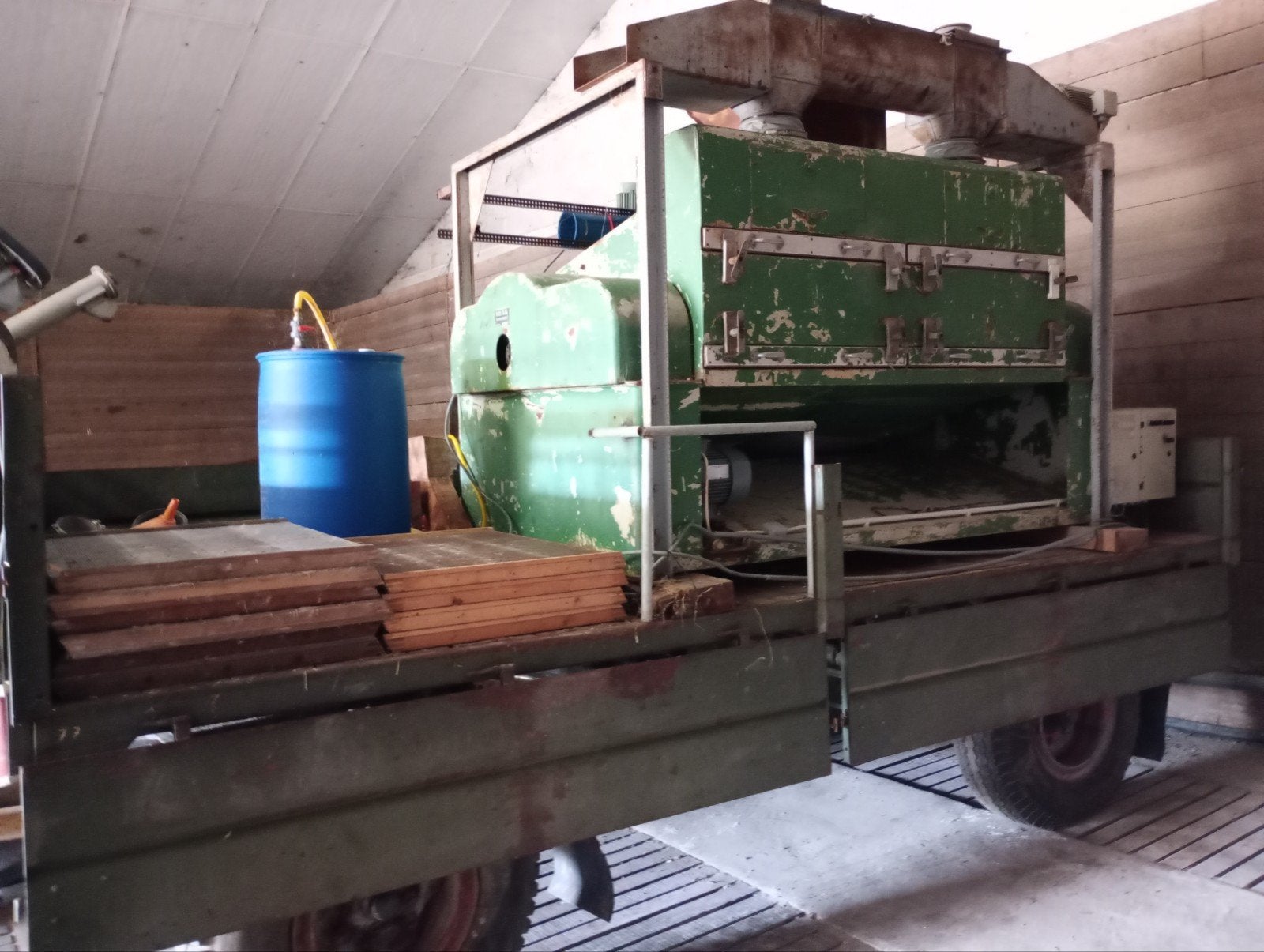 Graanschoner met 3 vijzels, Zakelijke goederen, Agrarisch | Werktuigen, Akkerbouw, Graan, Ophalen