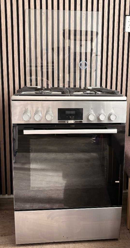 BOSCH HXR39IE50N - Gasfornuis, Ophalen, 50 tot 100 cm, Zo goed als nieuw, Grijs