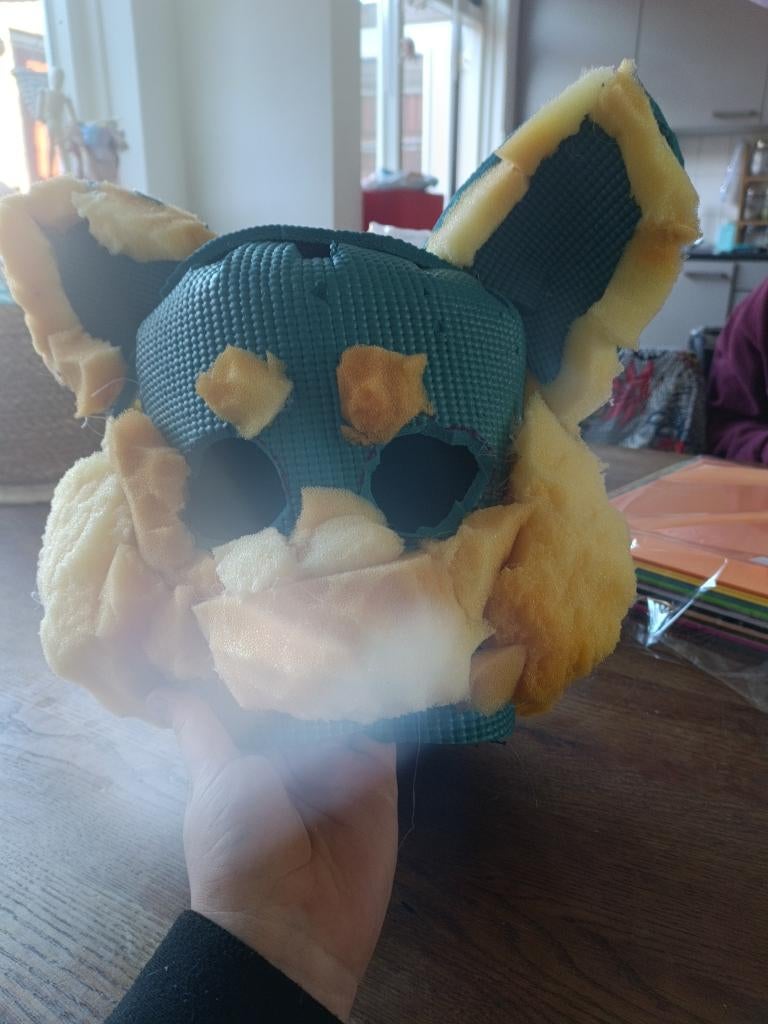 Fursuit hoofd LEES OMSRIJVING, Hobby en Vrije tijd, Ophalen of Verzenden, Zo goed als nieuw, Knutselwerk