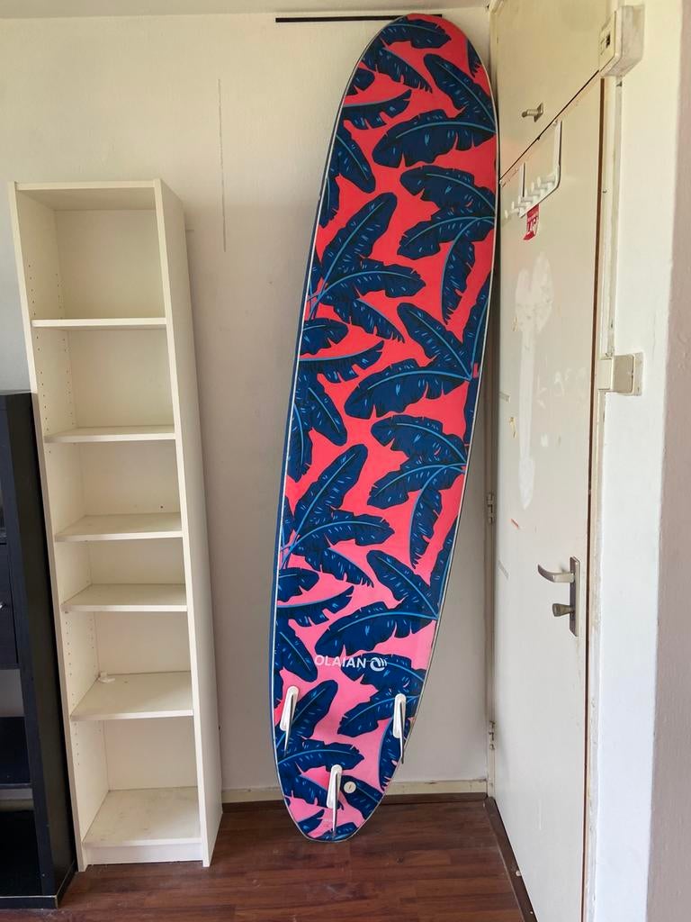 Surfplank olaian rood blauw, Watersport en Boten, Golfsurfen, Gebruikt, Longboard, Ophalen