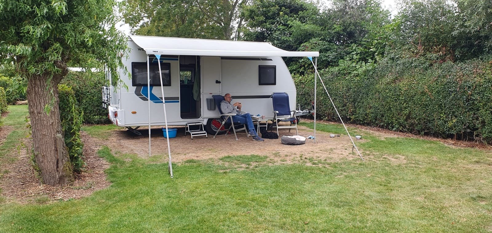 Weinsberg CaraTwo 450FU met mover en luifel, Overige merken, Frans bed, Treinzit, Particulier