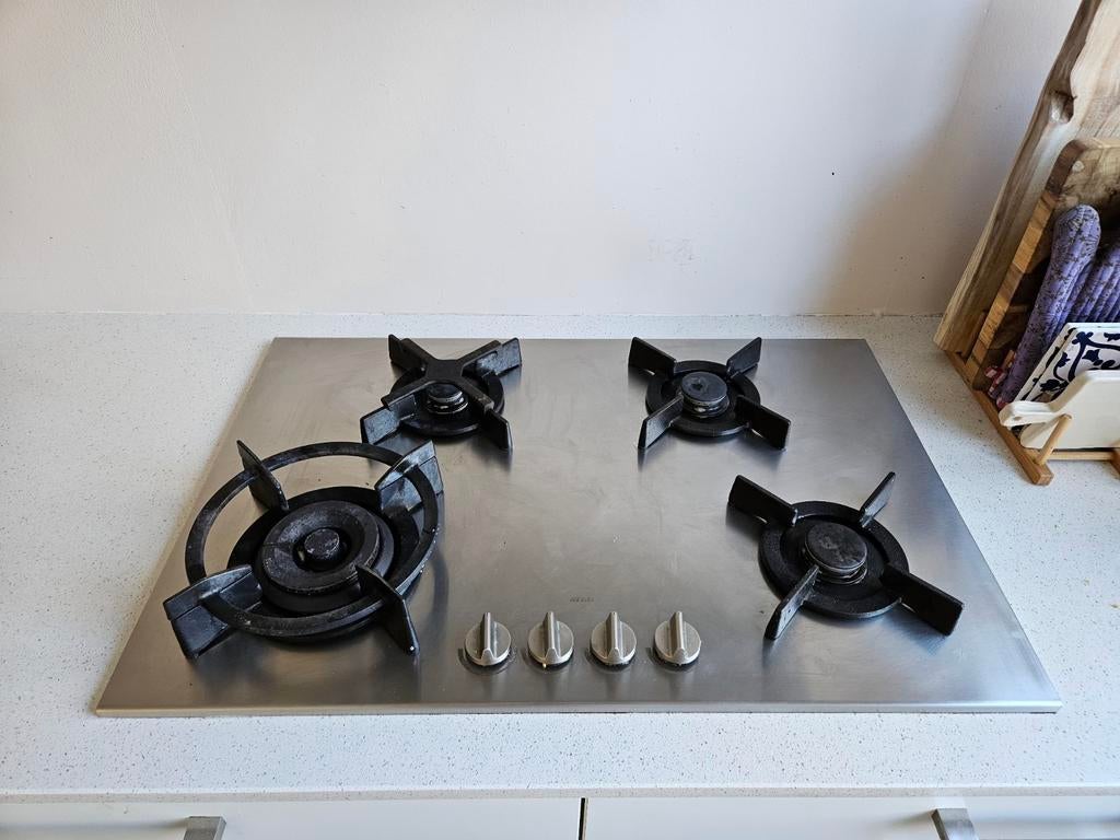 Atag gaskookplaat 4 pits met wokbrander 80x52cm, Witgoed en Apparatuur, Kookplaten, Gebruikt, Inbouw, Ophalen of Verzenden