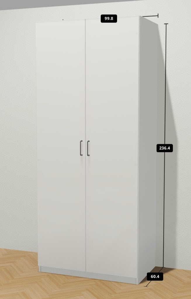 PAX kast wit 100x58x236cm / zo goed als nieuw!, Ophalen, 200 cm of meer, Met klep(pen), 50 tot 100 cm