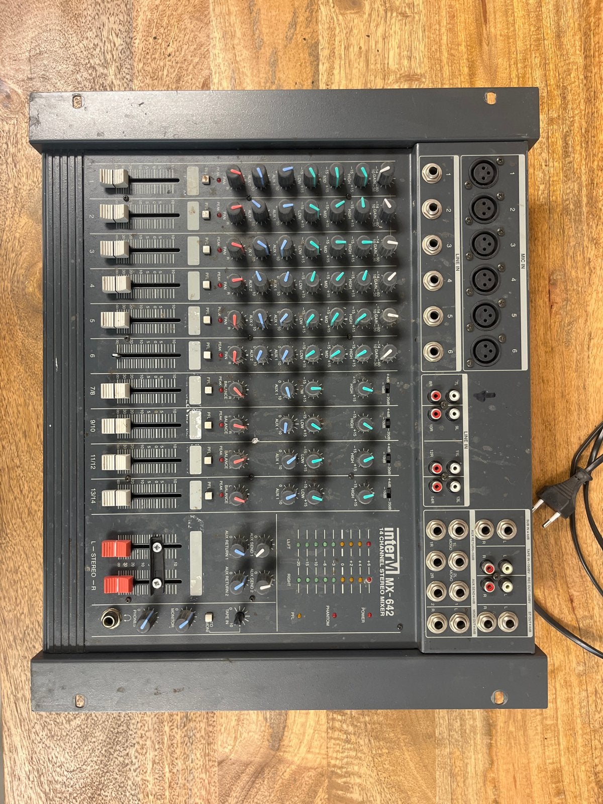 InterM MX-642 Mengpaneel - 14-kanaals mixer, Muziek en Instrumenten, Mengpanelen, Ophalen of Verzenden, Gebruikt, 10 tot 20 kanalen