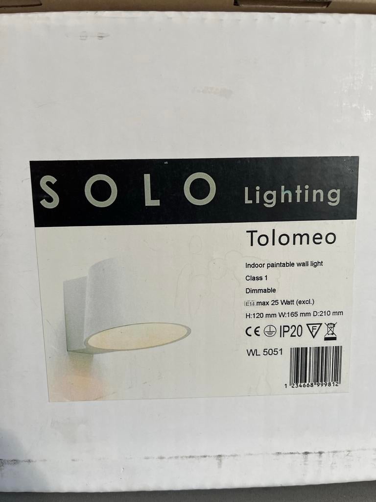 Nieuw Wandarmatuur E14 Gips Overschilderbaar, Huis en Inrichting, Lampen | Wandlampen, Ophalen of Verzenden, Nieuw, Overige materialen