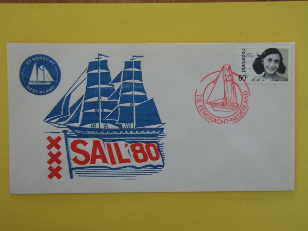 BM  Nederland sail 1980, Postzegels en Munten, Ophalen of Verzenden, Envelop
