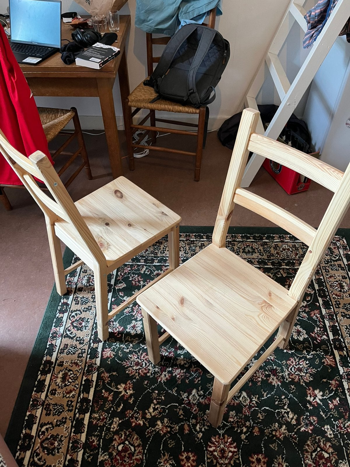 Twee Ivar Ikea stoelen, Huis en Inrichting, Stoelen, Ophalen, Gebruikt, Twee