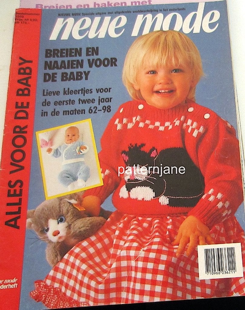 Breien 5 bladen met patronen voor baby/kind divers, Verzenden, Gebruikt, Breien of Haken, Patroon of Boek
