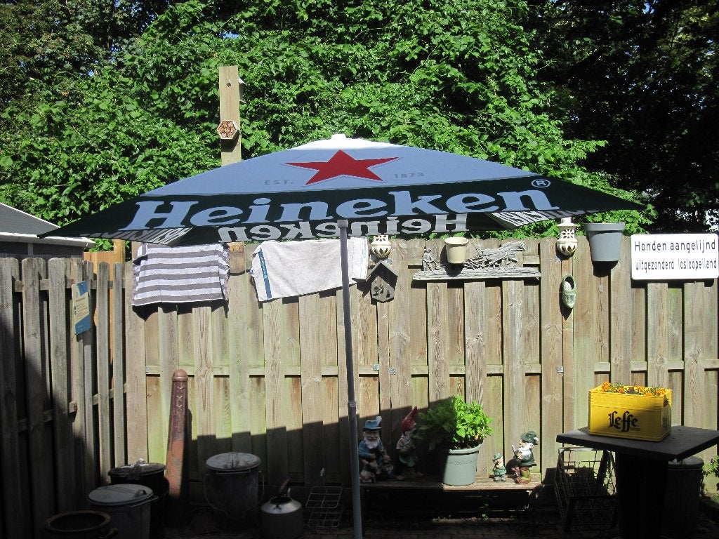Heineken  Parasol - 180 x 180 - (diameter 2,50), Ophalen, Zo goed als nieuw, Overige typen, Heineken