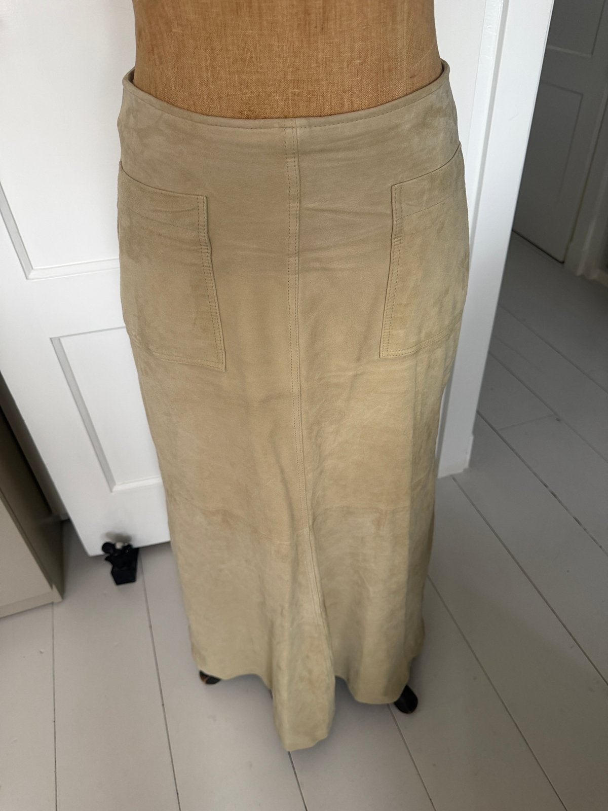 Originele lange leren rok van Closed, Beige, Ophalen of Verzenden, Zo goed als nieuw, Maat 36 (S)