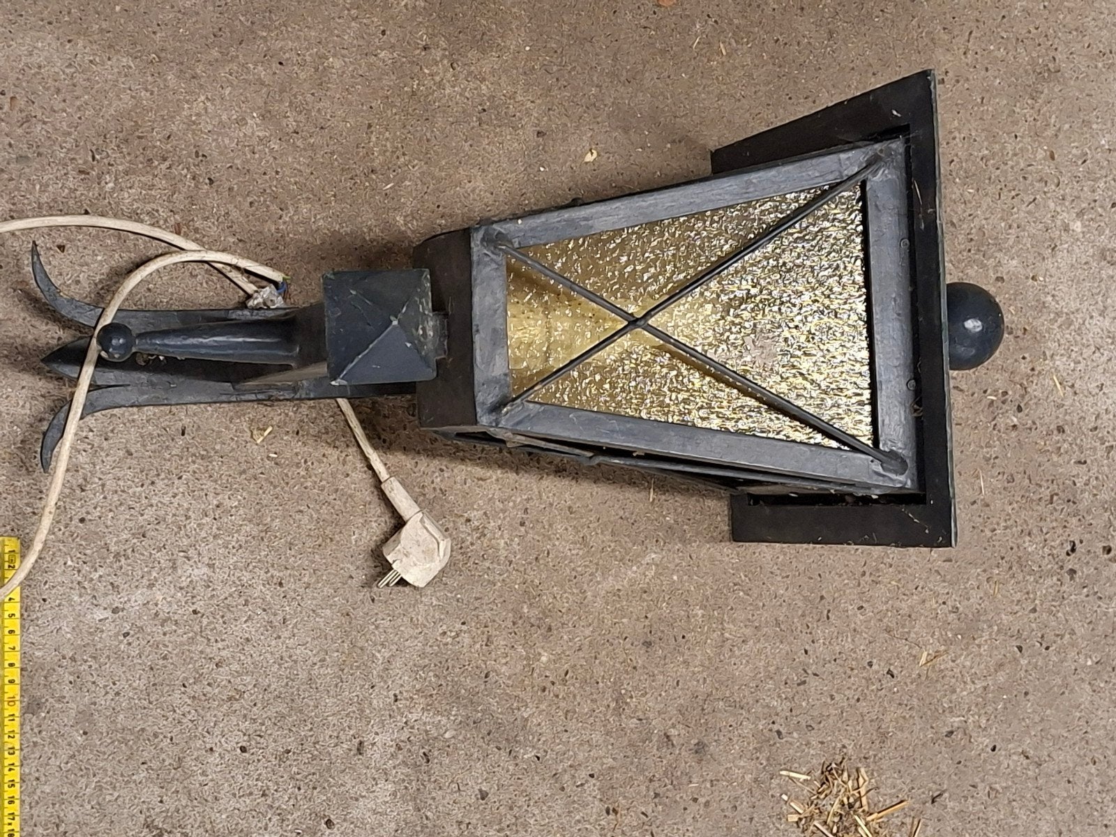 Antieke buitenlamp - Smeedijzeren wandlamp, Ophalen