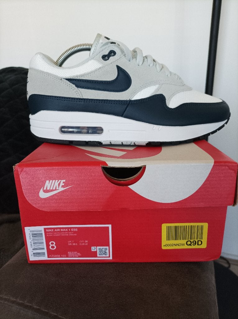 Nike Air Max 1 'Armory Navy' maat 41, Blauw, Nike, Nieuw, Ophalen of Verzenden