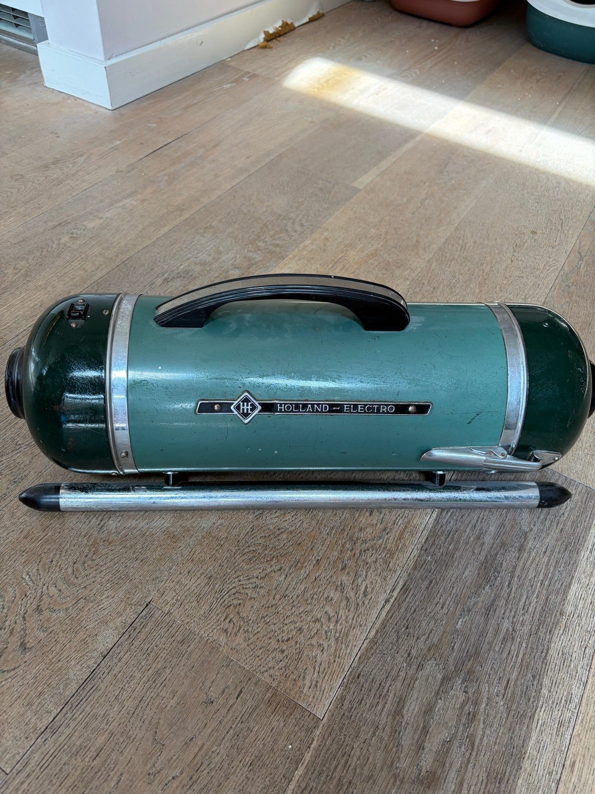 Vintage Holland Electro Sledestofzuiger - Groen, Witgoed en Apparatuur, Overige merken, Gebruikt, Sledestofzuiger, Ophalen