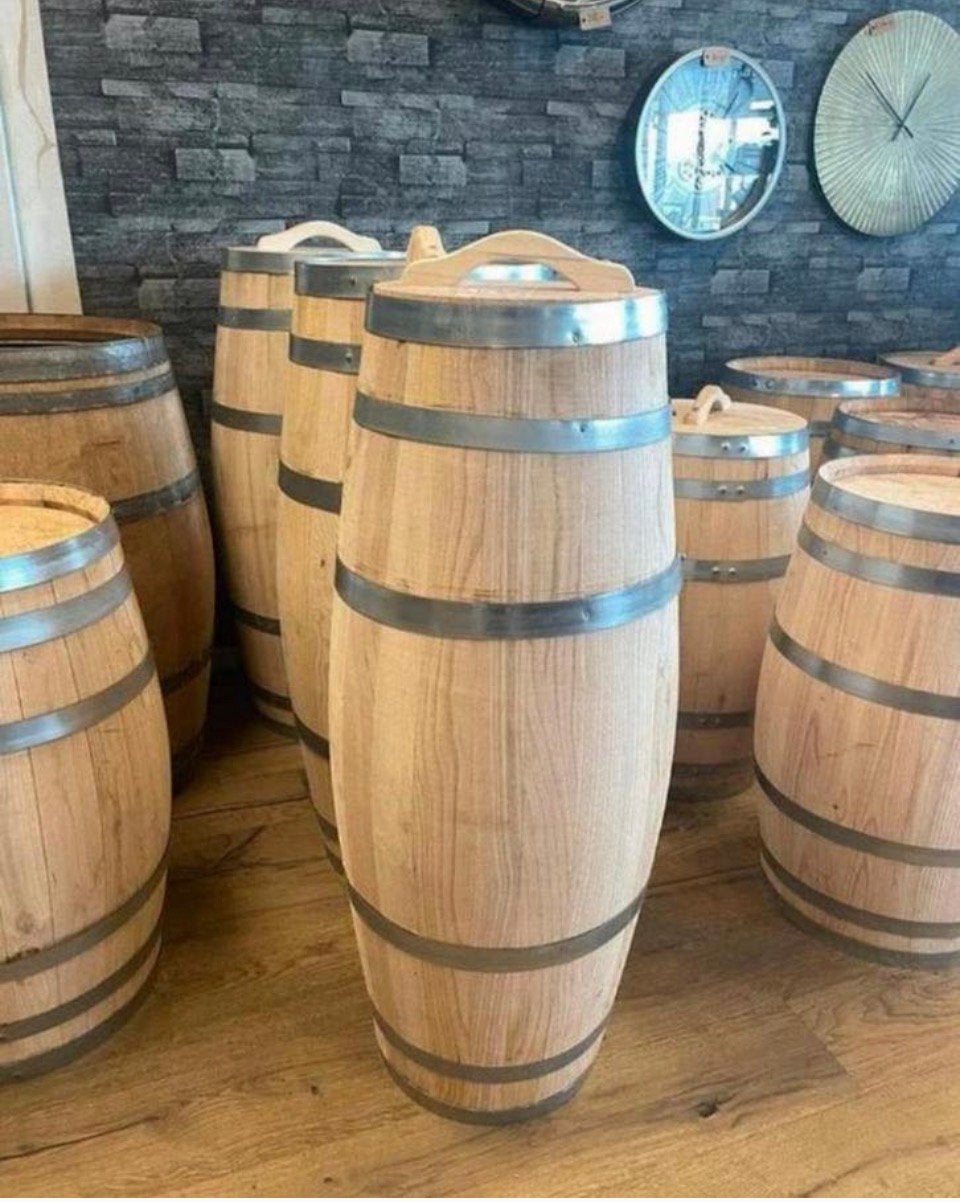 Houten  regenton / lange smalle regenton 150 liter, Tuin en Terras, Regentonnen, Ophalen, 150 liter of meer, Nieuw, Bb