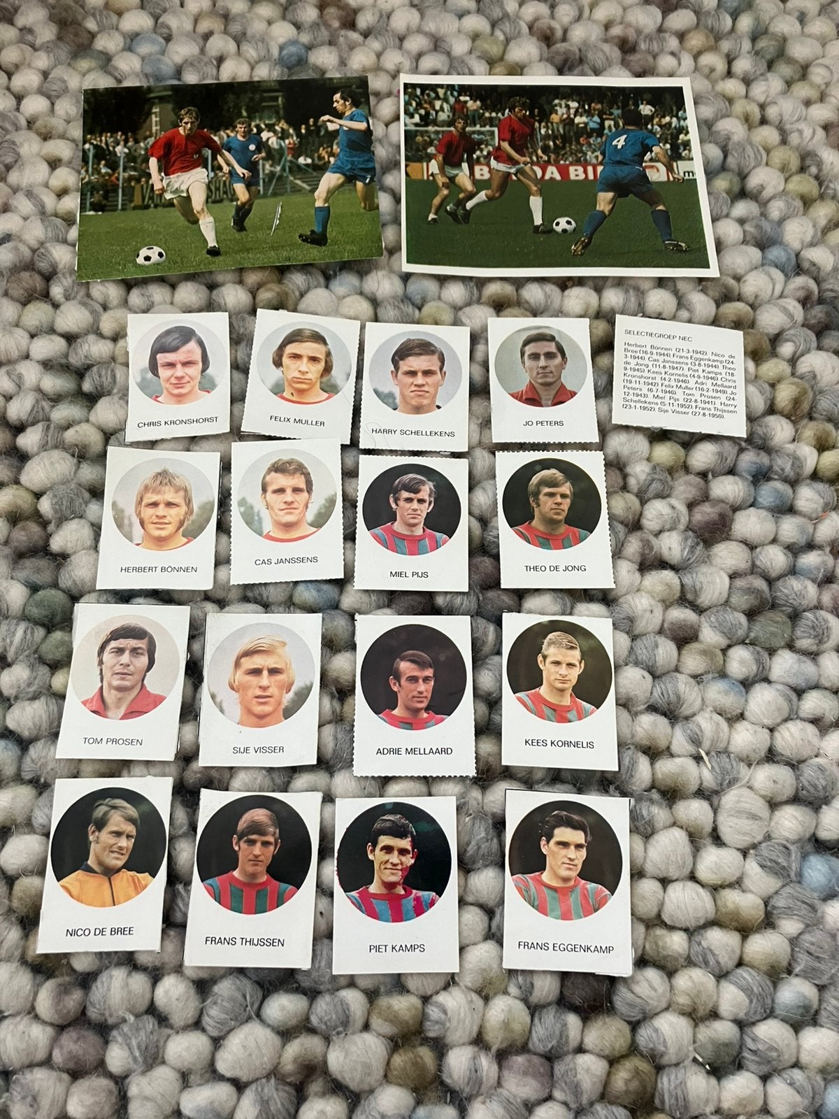 Nec 1-0 panini 1971-1972, Ophalen of Verzenden, Gebruikt, Overige binnenlandse clubs, Poster, Plaatje of Sticker