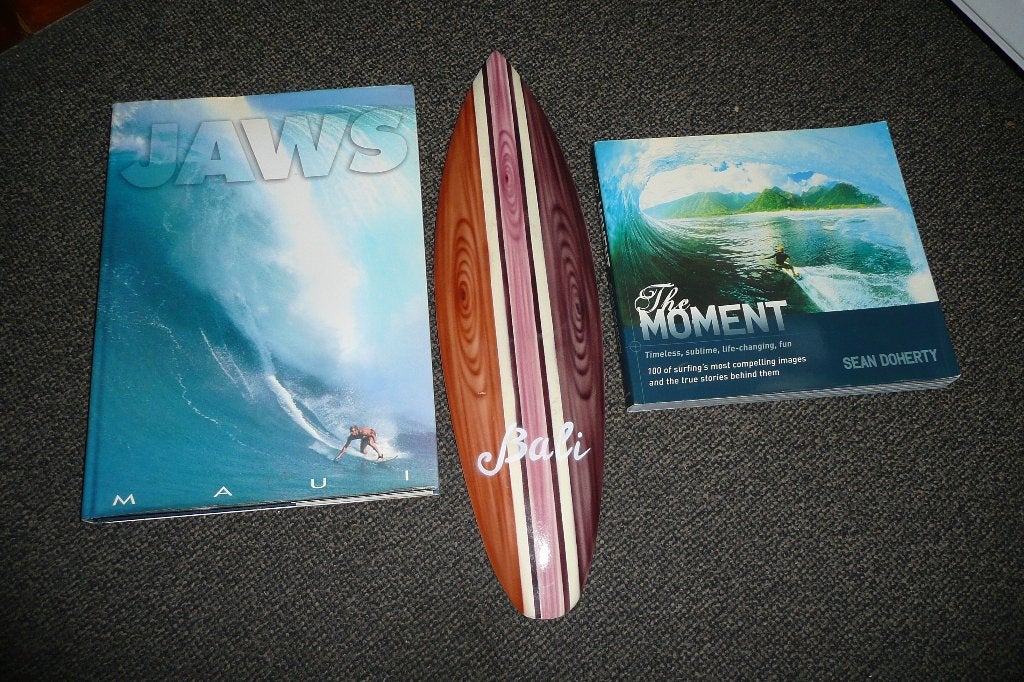 SURFPLANK + boek THE MOMENT & JAWS (SURFING) ., Ophalen of Verzenden, Zo goed als nieuw, SURFPLANK + boek THE MOMENT & JAWS (SURFING) .