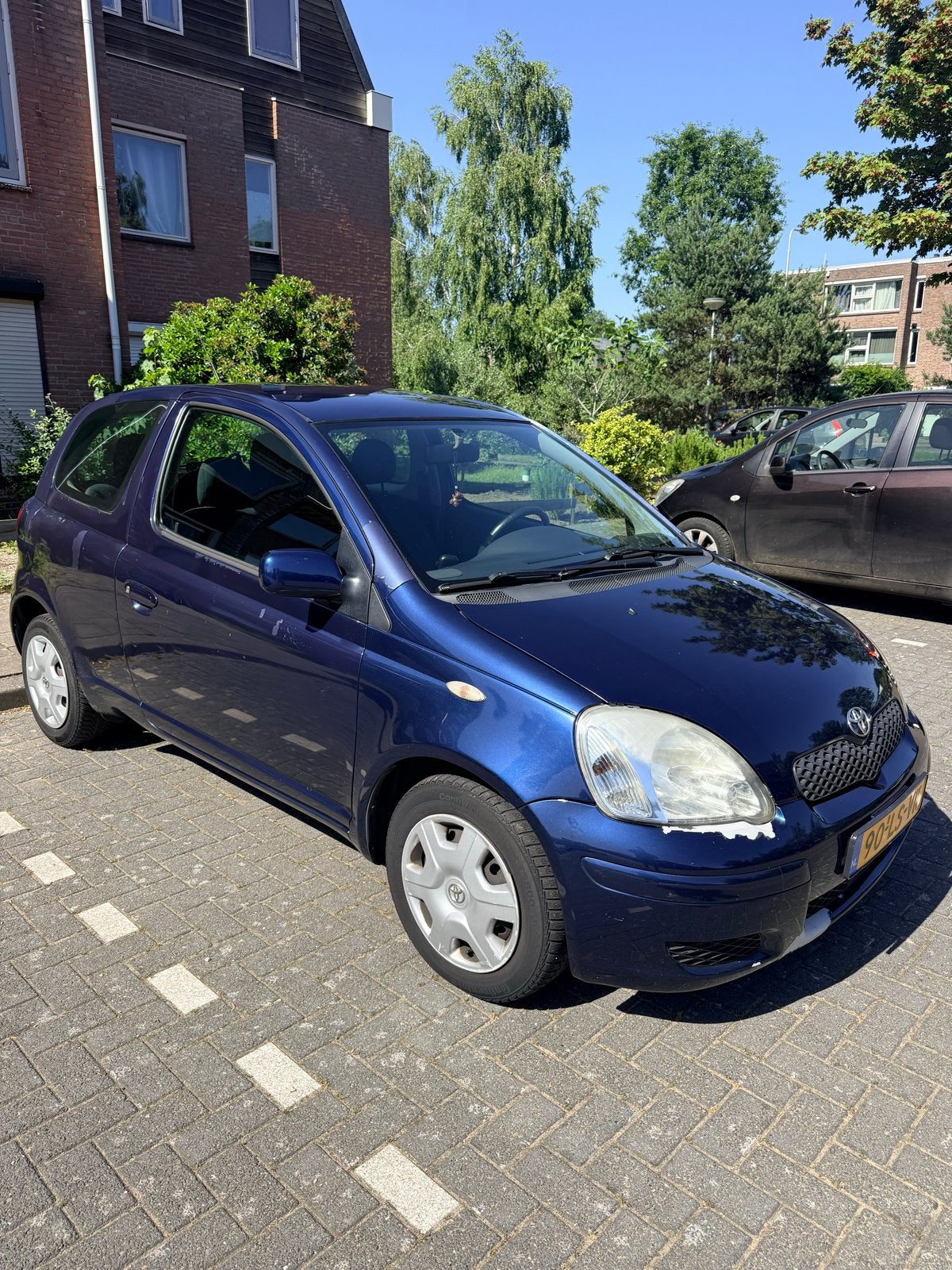 Toyota Yaris 1.3 16V Vvti 3DR Linea SOL 2003 Blauw, Auto's, Toyota, Voorwielaandrijving, 31 €/maand, 4 cilinders, Origineel Nederlands