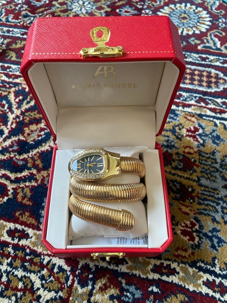 Alexis Bendel Dameshorloge Goudkleurig met Strass, Sieraden, Tassen en Uiterlijk, Horloges | Dames, Overige merken, Staal, Polshorloge