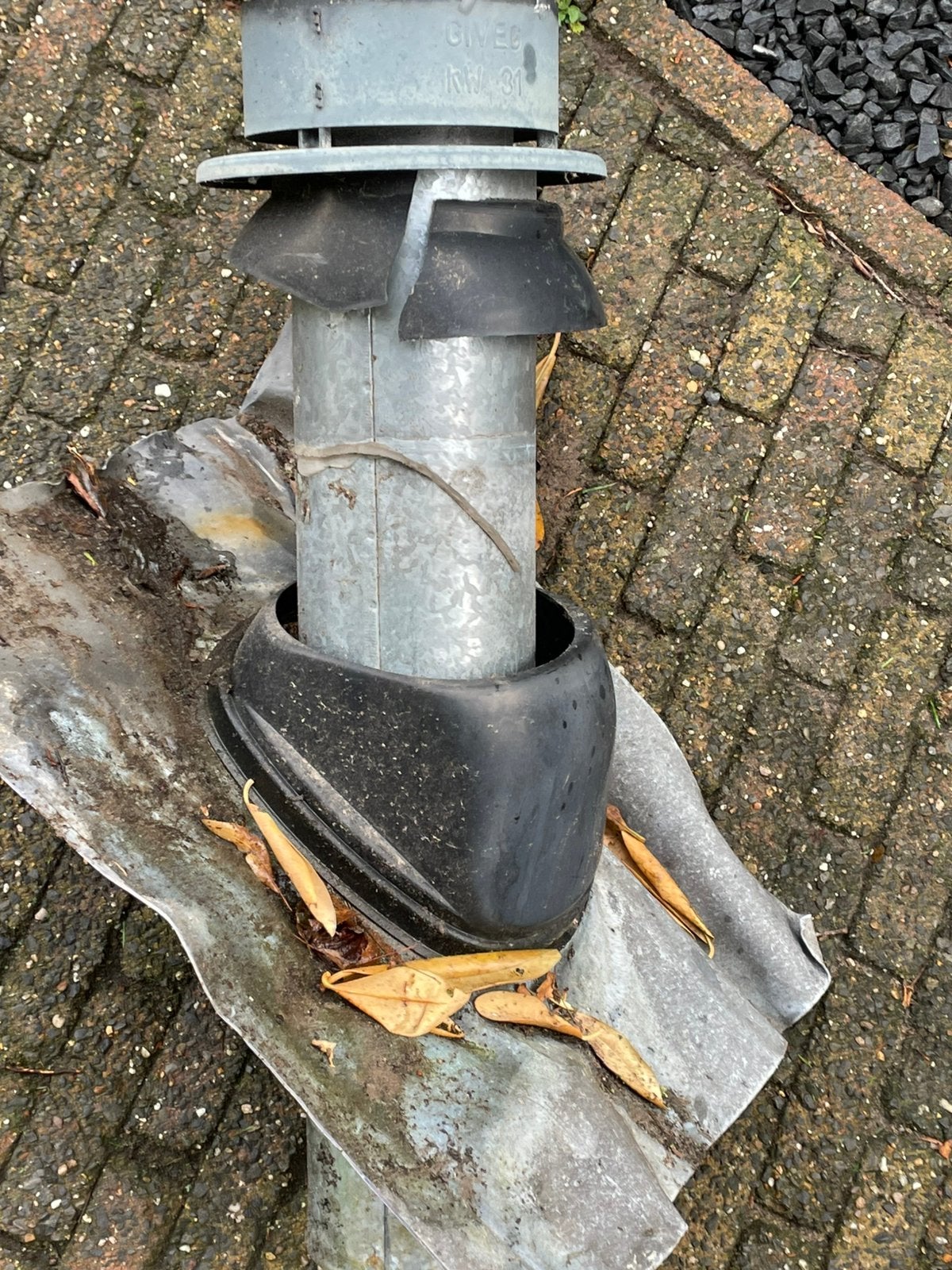 Dakdoorvoer, Ophalen, Gebruikt, Gas, Hangend