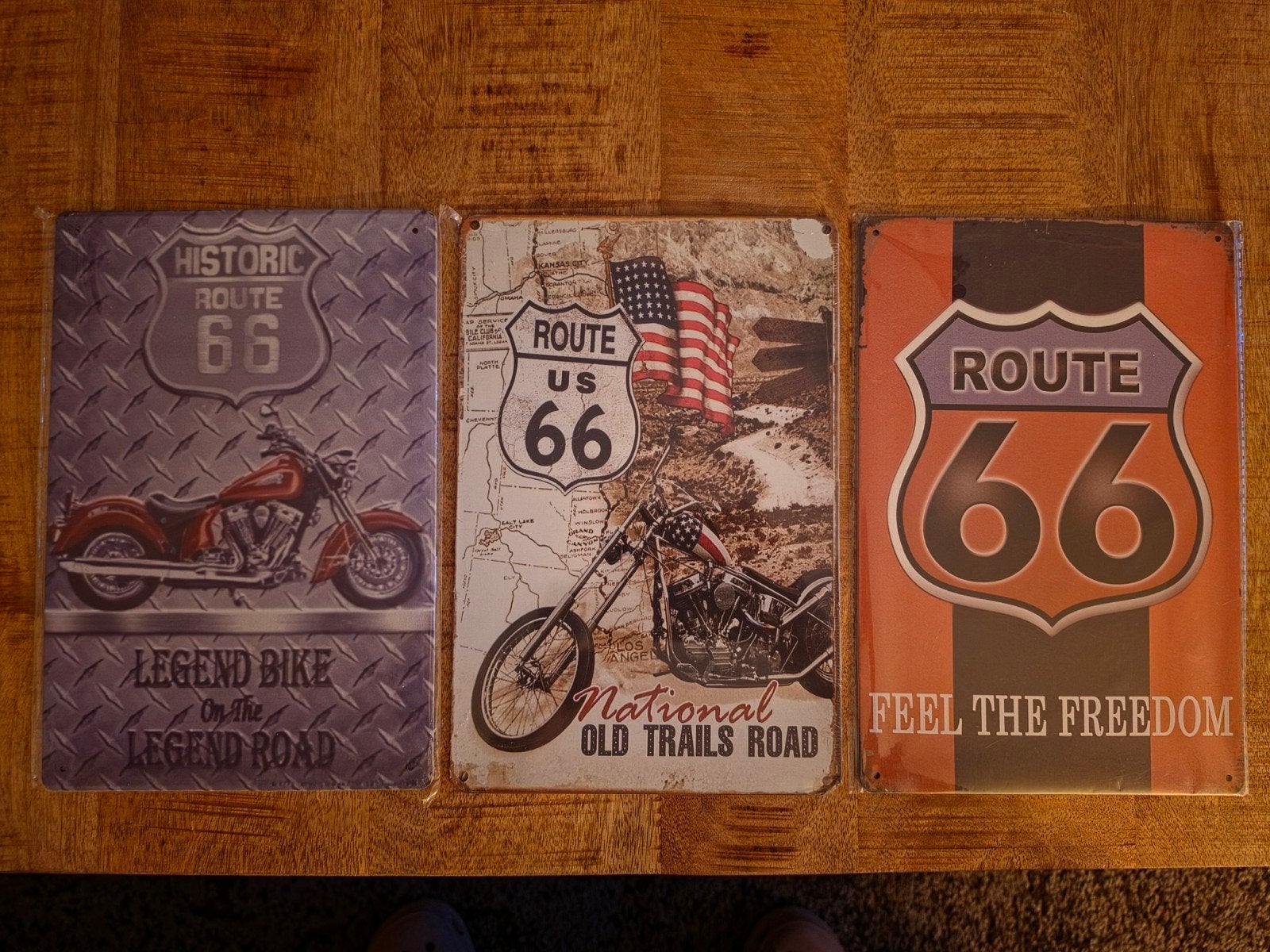 Metalen borden Route 66, Ophalen of Verzenden, Nieuw