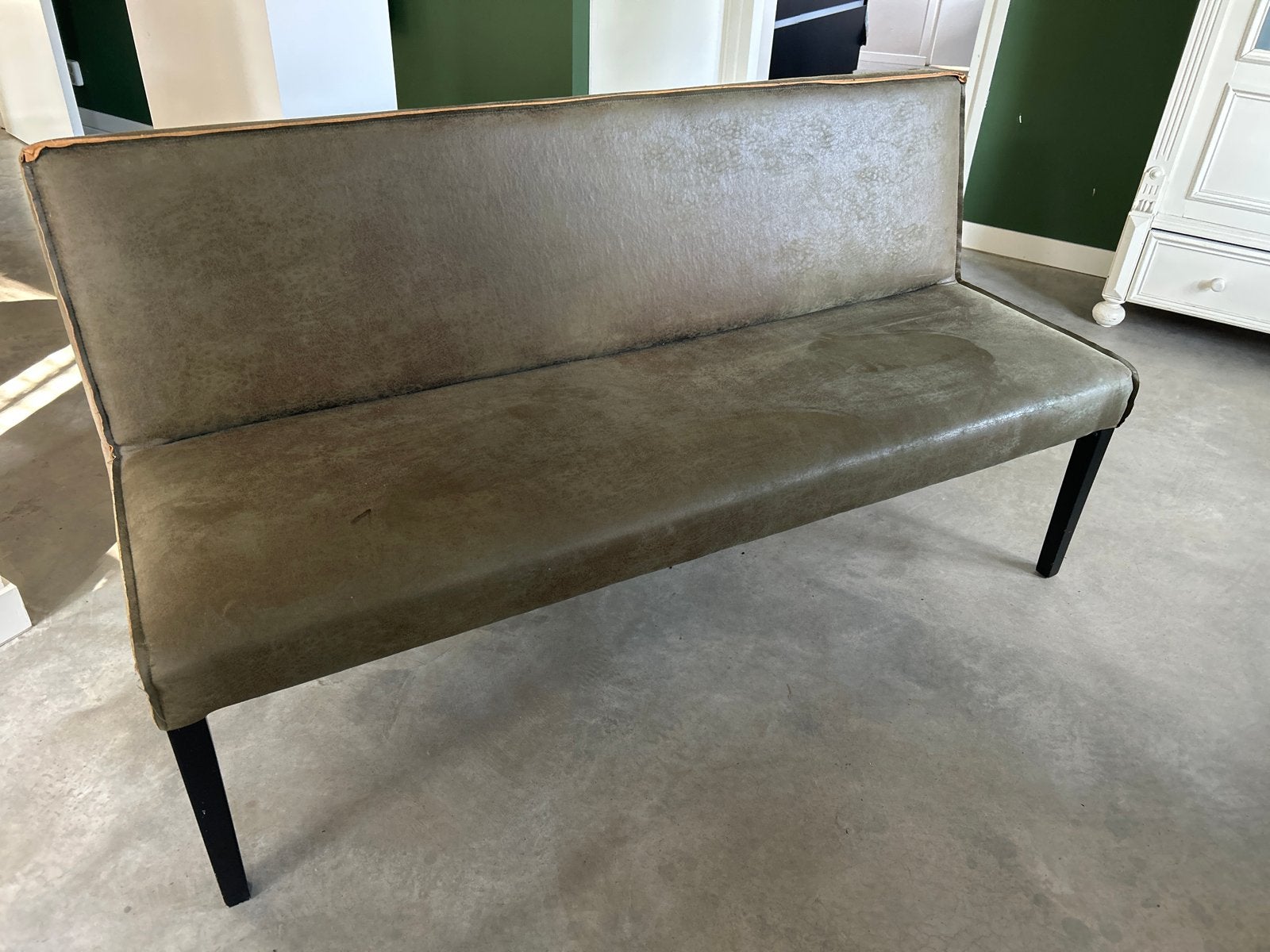 Be Pure bankje - 2-persoons  154 cm- Groen, Ophalen, Gebruikt, Minder dan 75 cm, 150 tot 200 cm