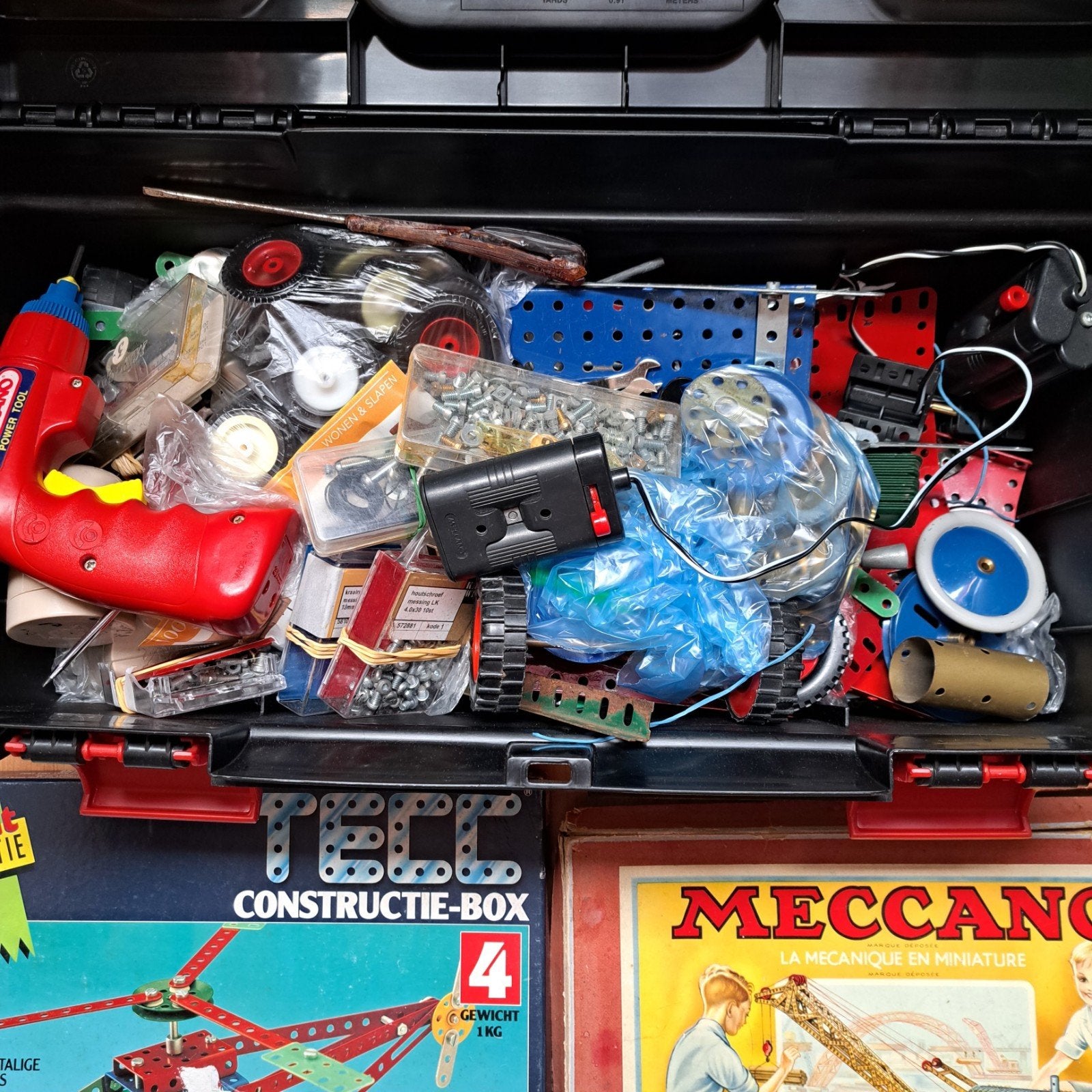Grote partij Meccano (4 dozen) met tekeningen - 15kg, Ophalen of Verzenden, Gebruikt, Overige merken