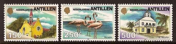 Nederlandse Antillen 1277/9 postfris Flamingo's 1999, Postzegels en Munten, Ophalen of Verzenden, Postfris