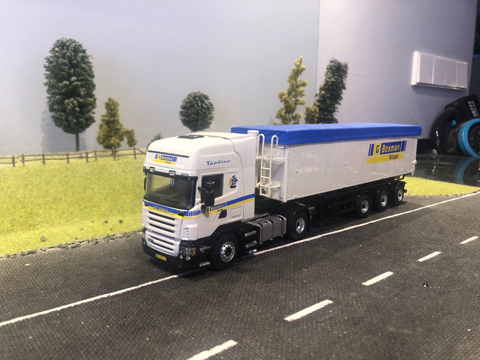 Scania R met kip / bulkoplegger van Bosman, Ophalen of Verzenden, Zo goed als nieuw, Bus of Vrachtwagen, Wsi