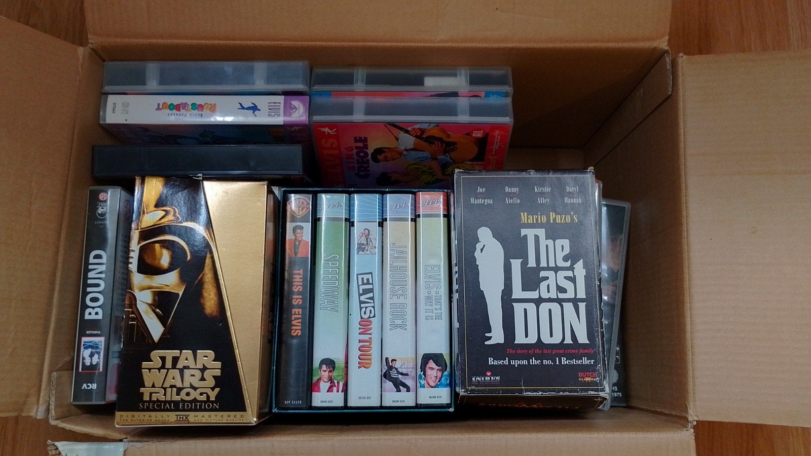 Diverse videobanden collectie: Star Wars, Elvis,, Cd's en Dvd's, Gebruikt, Overige genres, VHS, Ophalen
