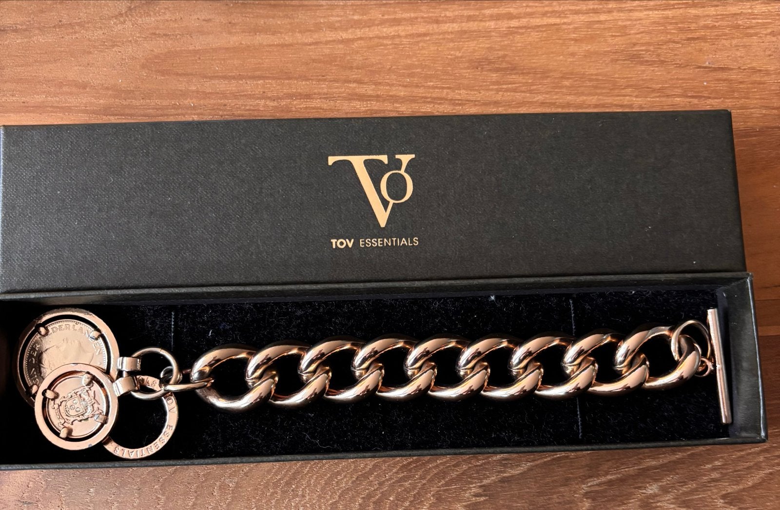 TOV Essentials SoloChain 2 coins Rosé Armband, Overige materialen, Ophalen of Verzenden, Zo goed als nieuw, Roze