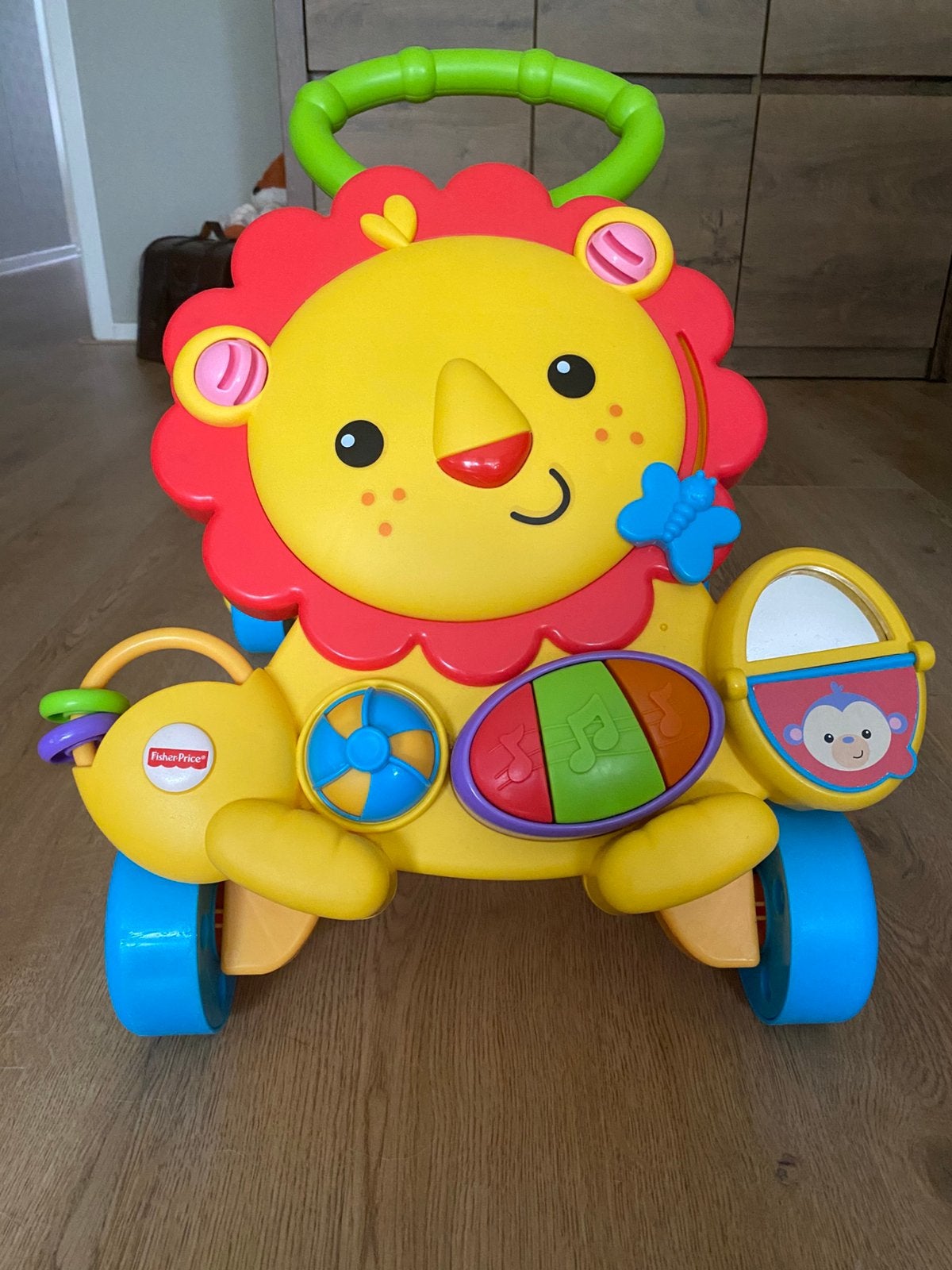 Fisher Price loop met mij leeuw, Ophalen, Zo goed als nieuw, Duw- of Trekspeelgoed