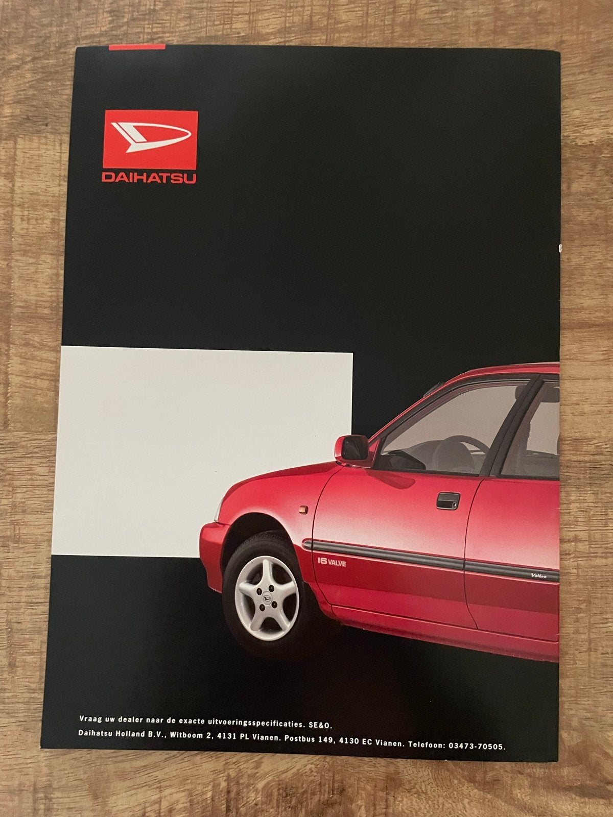 Daihatsu Valéra brochure - Origineel en zeldzaam, Ophalen of Verzenden, Zo goed als nieuw, Overige merken
