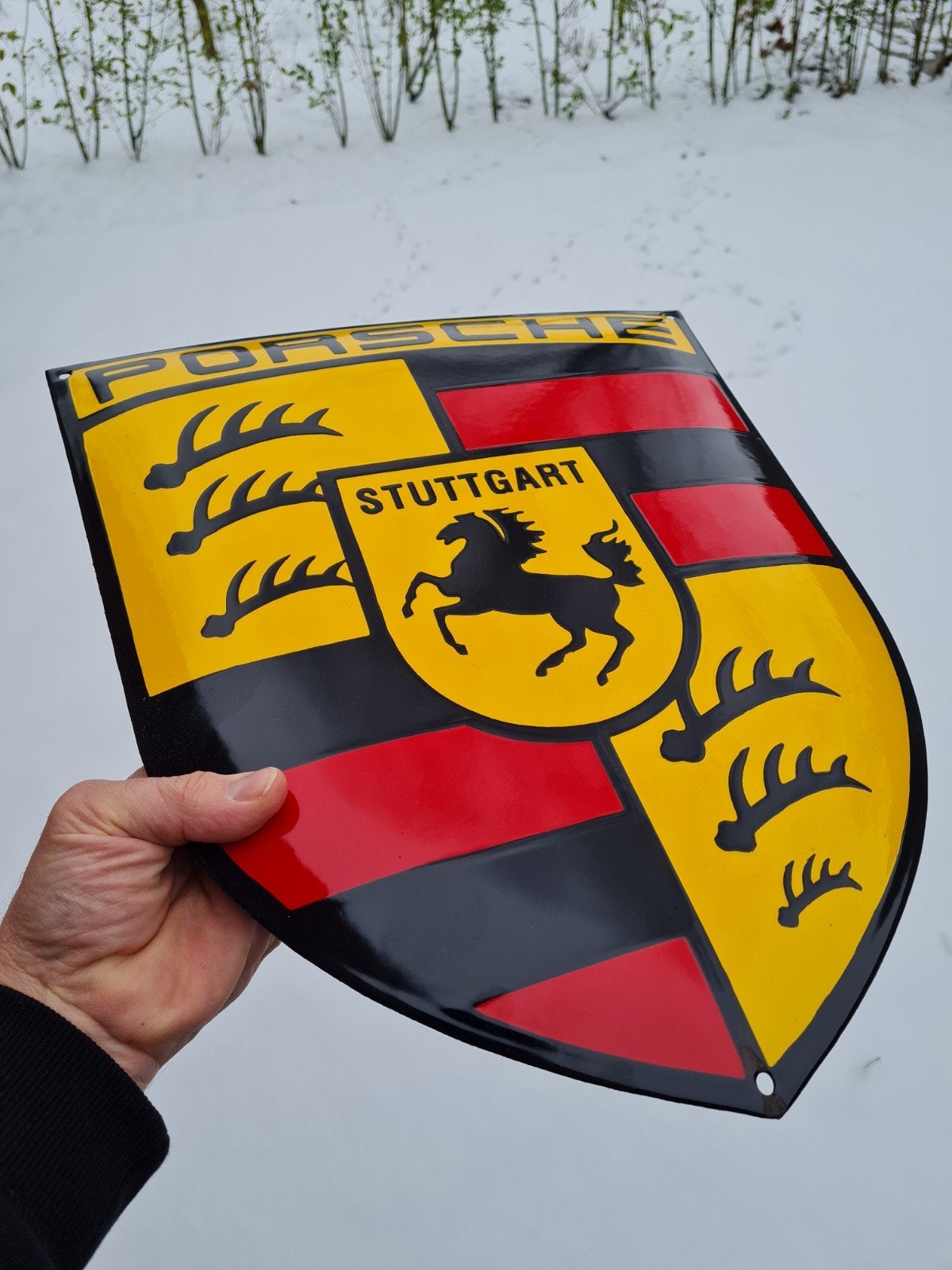 Emaille bord porsche nieuw, Verzamelen, Merken en Reclamevoorwerpen, Ophalen of Verzenden, Reclamebord