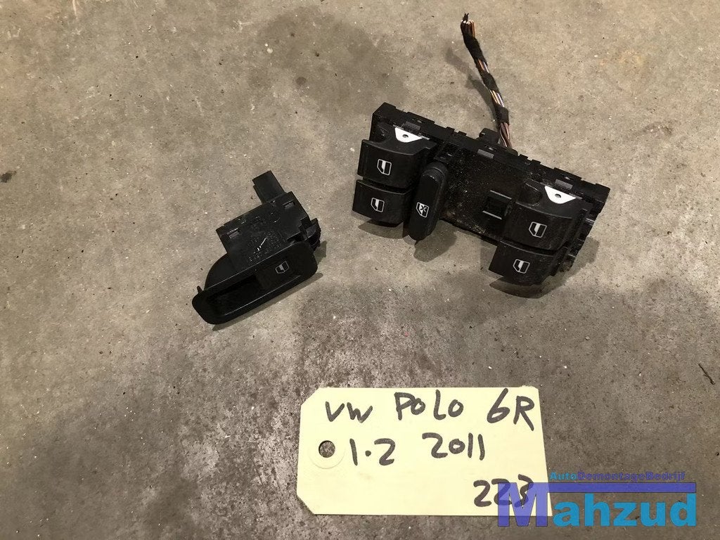 VW POLO 6R raamschakelaar elektrisch links rechts, Auto-onderdelen, Dashboard en Schakelaars, Volkswagen, Gebruikt, Ophalen of Verzenden