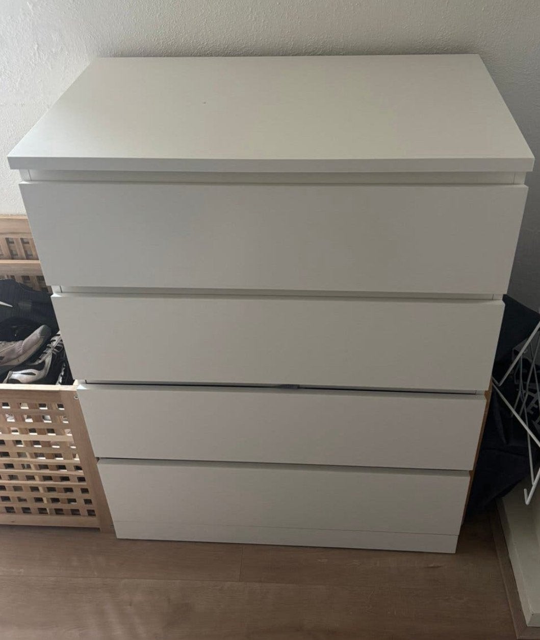 Ikea malm ladekast wit, Huis en Inrichting, Gebruikt, 3 of 4 laden, Minder dan 100 cm, 25 tot 50 cm