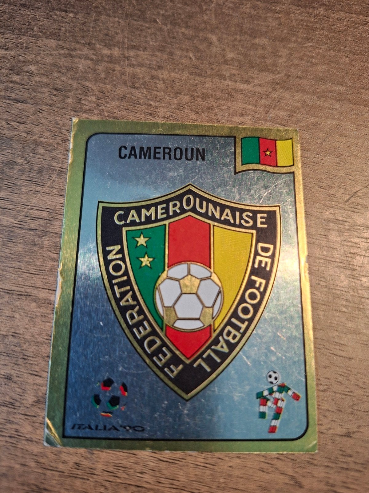 Panini, WK Italia '90, badge., Ophalen of Verzenden, Gebruikt, Buitenlandse clubs, Poster, Plaatje of Sticker