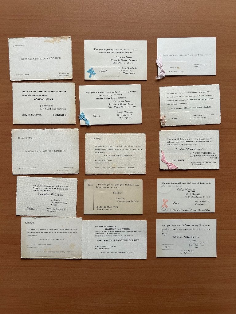 Geboortekaartjes uit de jaren 50, Ophalen of Verzenden, 1970 tot 1980, Geboortekaartje