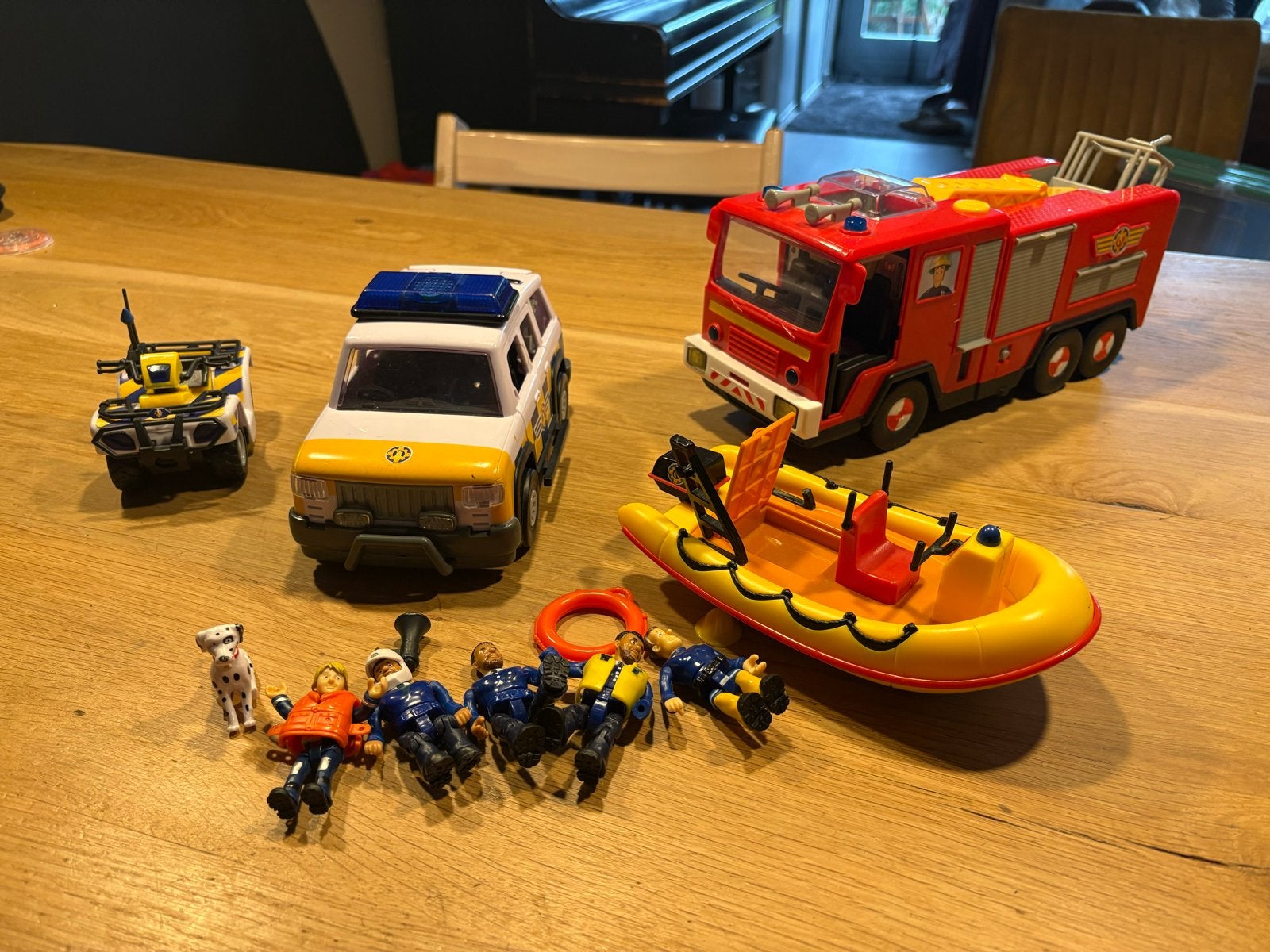 Brandweerman Sam speelgoedset met voertuigen en figuren, Ophalen, Gebruikt, Jongen of Meisje