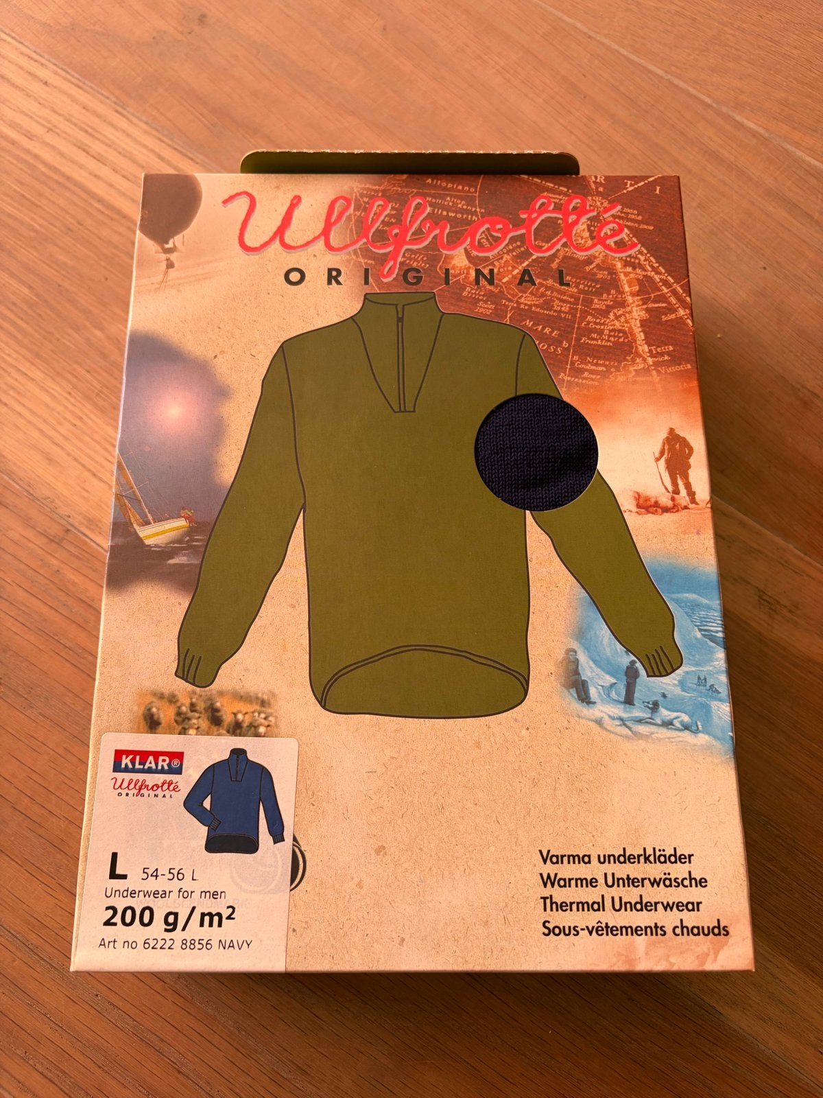 Woolpower Ullfrotté 200 Merino Baselayer Navy Halfzip Maat L, Ophalen of Verzenden, Nieuw