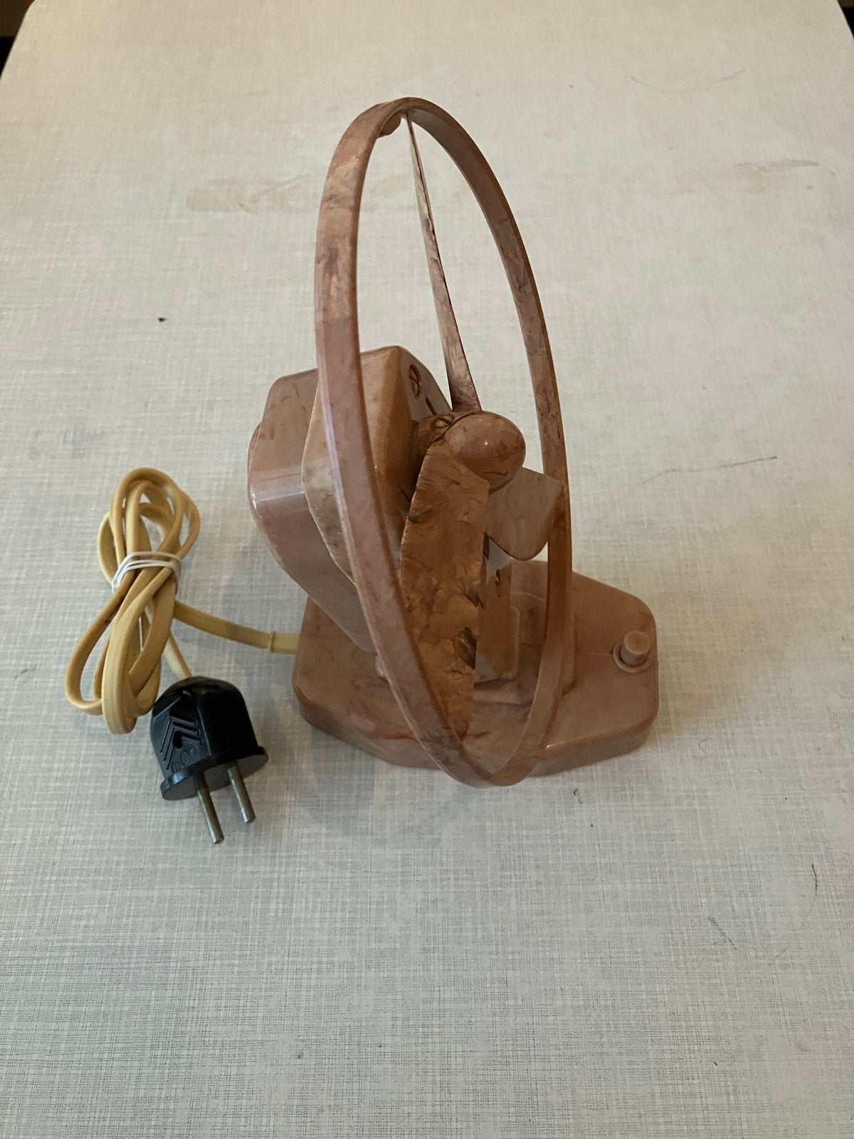 Vintage Tafelventilator - Bruin, Bakeliet, Ophalen of Verzenden, Gebruikt, Tafelventilator