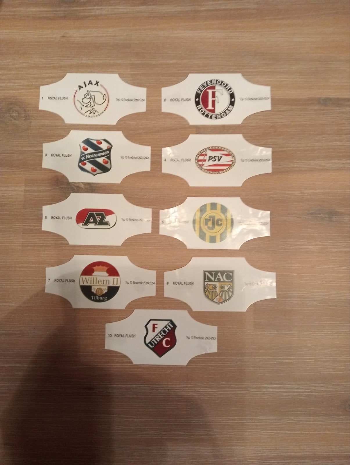 Set Eredivisie Sigarenbandjes - Royal Flush 2003-2004, Ophalen of Verzenden, Nieuw