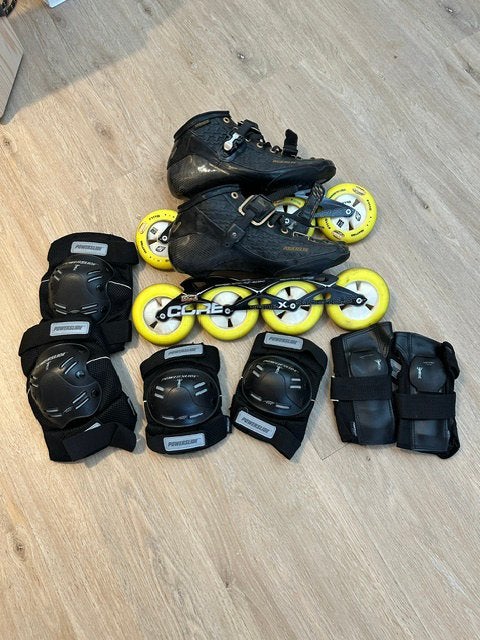 Skeeleruitrusting compleet, Sport en Fitness, Ophalen of Verzenden, Zo goed als nieuw, Powerslide