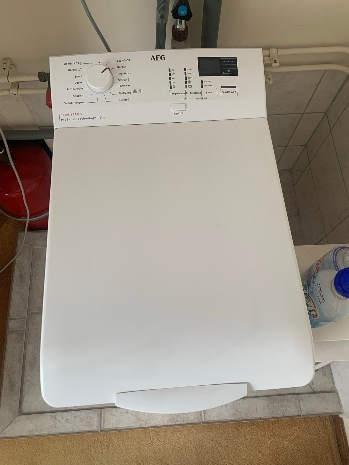AEG Bovenlader Wasmachine - Compact en Efficiënt, Ophalen, Gebruikt, Bovenlader, Kort programma