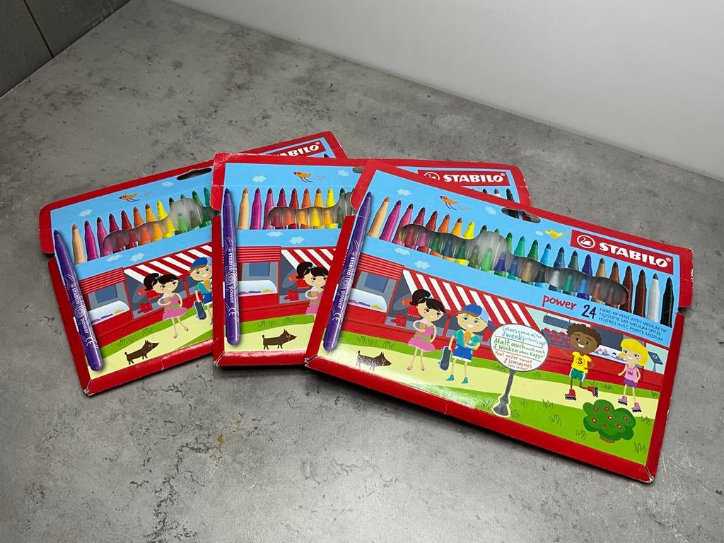 STABILO power viltstiften 24 stuks 3 verpakkingen, Ophalen of Verzenden, Nieuw